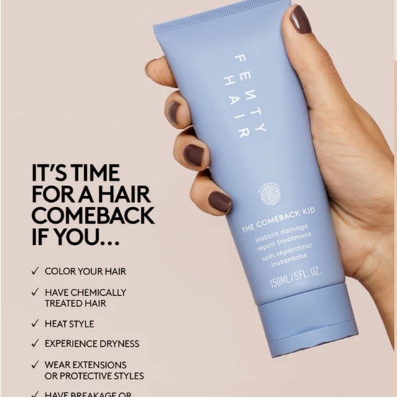 NWT, Fenty Hair, THE COMEBACK KID INSTANT DAMAGE REPAIR TREATMENT BOND BUILDER - Picture 3 of 4